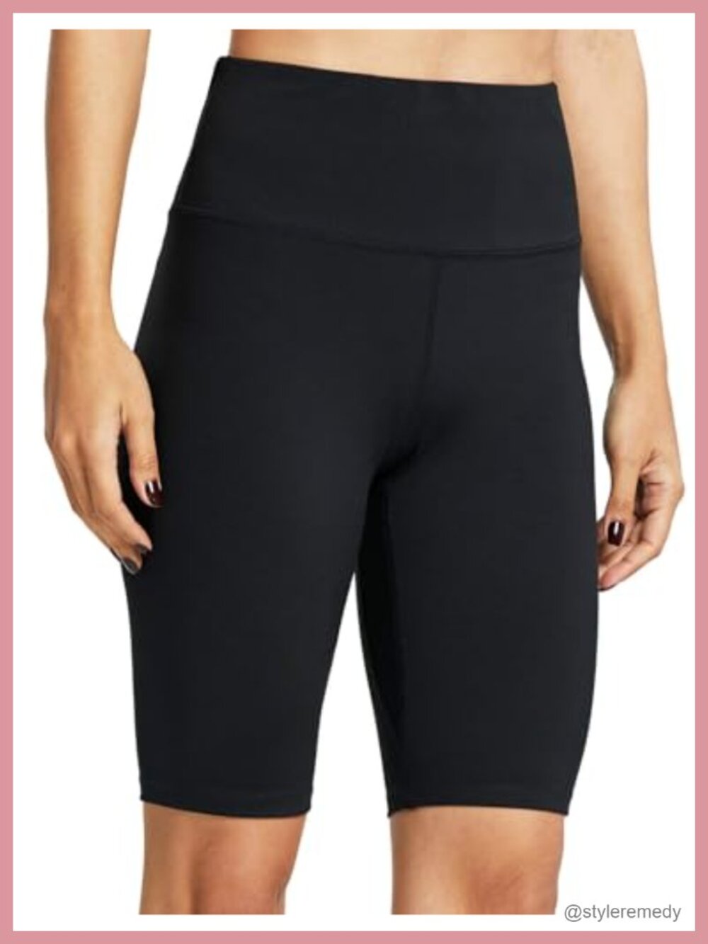 10" High Waisted Biker Shorts with 2 Hidden Pockets Tummy Control Compression
